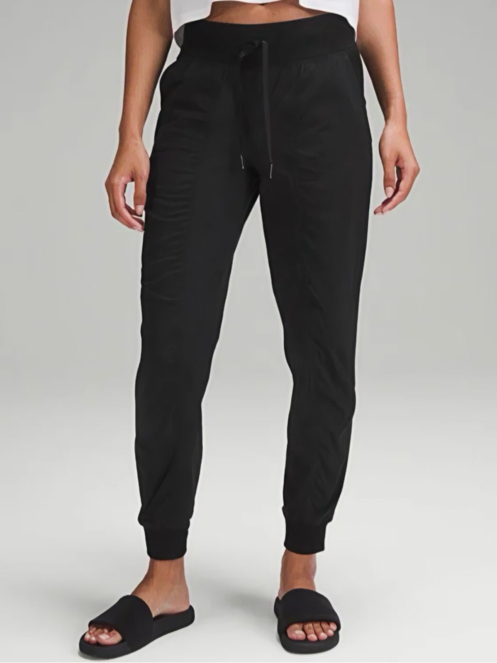 Lululemon Athletica Black Dance Studio Mid Rise Joggers, Size 6